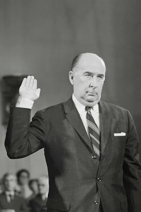 Framed Print : Attorney General John N. Mitchell at Senate Hearing Framed Print : Attorney General John N. Mitchell at Senate Hearing