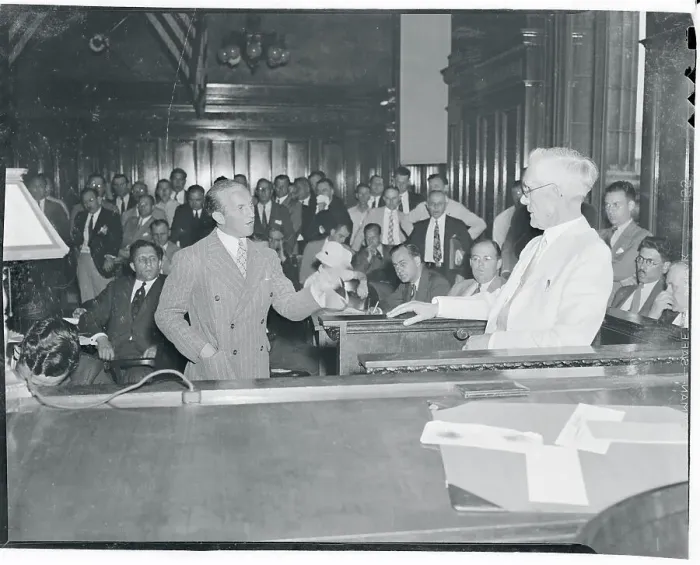 Framed Print : Attorney Questioning Francis Townsend Framed Print : Attorney Questioning Francis Townsend