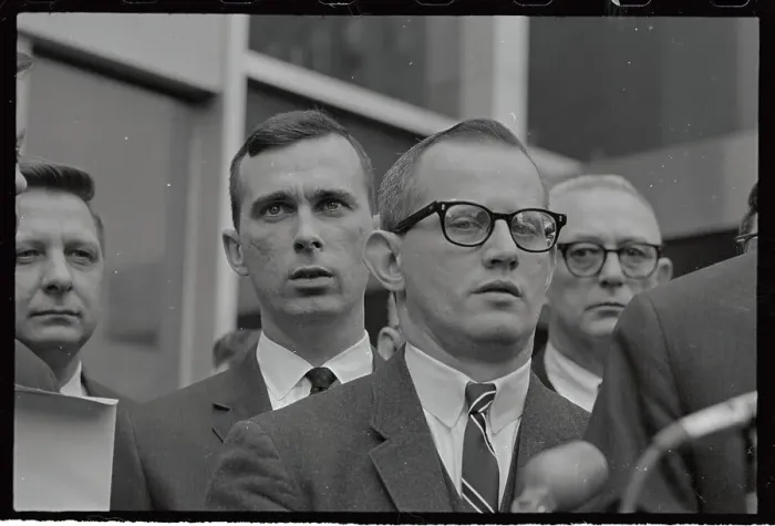 Framed Print : Attorneys for Richard Speck Trial Leaving Courthouse Framed Print : Attorneys for Richard Speck Trial Leaving Courthouse
