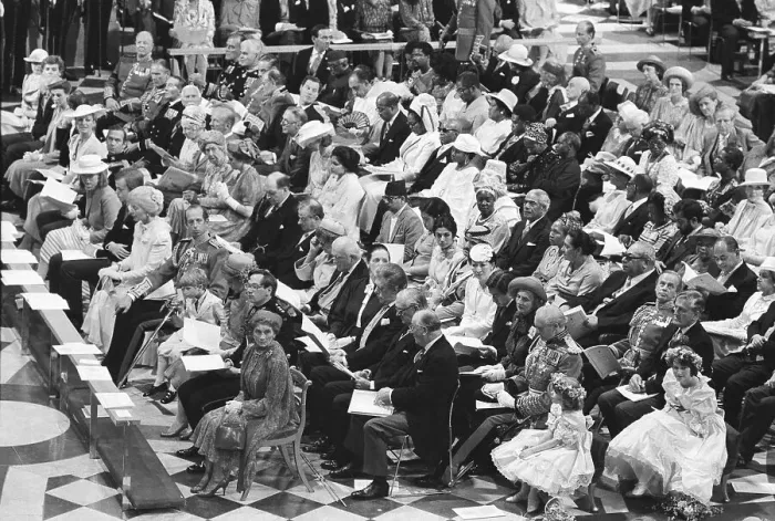 Framed Print : Audience in Cathedral to Witness Prince Charles Wedding