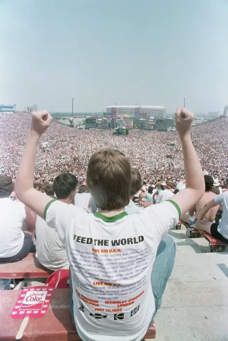 Framed Print : The Audience at a Live Aid Concert Framed Print : The Audience at a Live Aid Concert