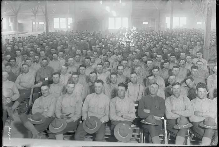Framed Print : Audience of Young Soldiers Awaiting a Performance Framed Print : Audience of Young Soldiers Awaiting a Performance