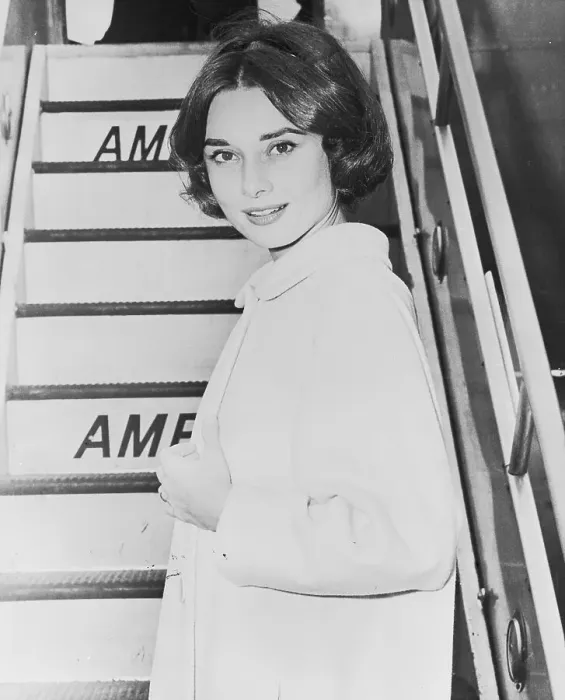 Framed Print : Audrey Hepburn Boarding American Airlines Airplane Framed Print : Audrey Hepburn Boarding American Airlines Airplane