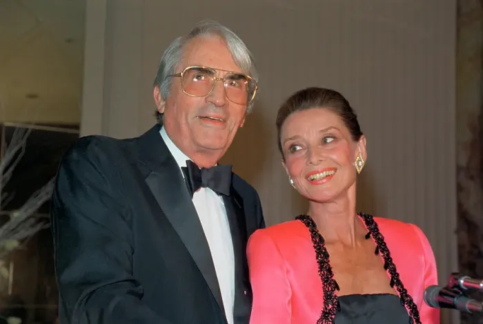 Framed Print : Audrey Hepburn and Gregory Peck Attending Award Ceremony Framed Print : Audrey Hepburn and Gregory Peck Attending Award Ceremony