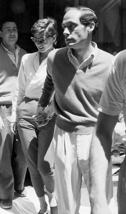 Framed Print : Audrey Hepburn Holding Hands With Mel Ferrer Framed Print : Audrey Hepburn Holding Hands With Mel Ferrer