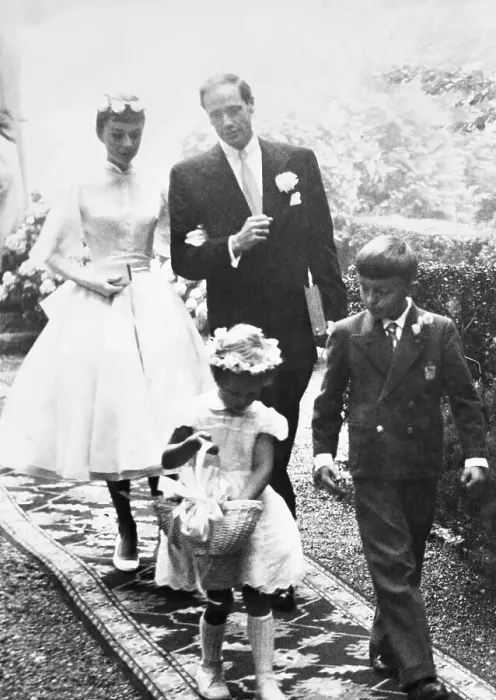 Framed Print : Audrey Hepburn and Mel Ferrer Leaving Chapel Framed Print : Audrey Hepburn and Mel Ferrer Leaving Chapel