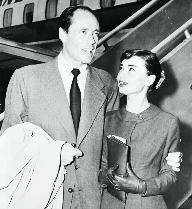 Framed Print : Audrey Hepburn and Mel Ferrer Near Airplane Framed Print : Audrey Hepburn and Mel Ferrer Near Airplane