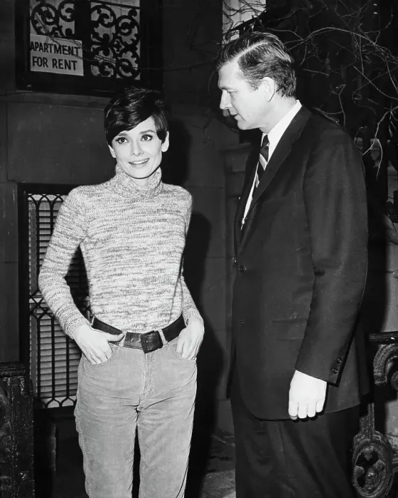 Framed Print : Audrey Hepburn with New York Mayor John Lindsay