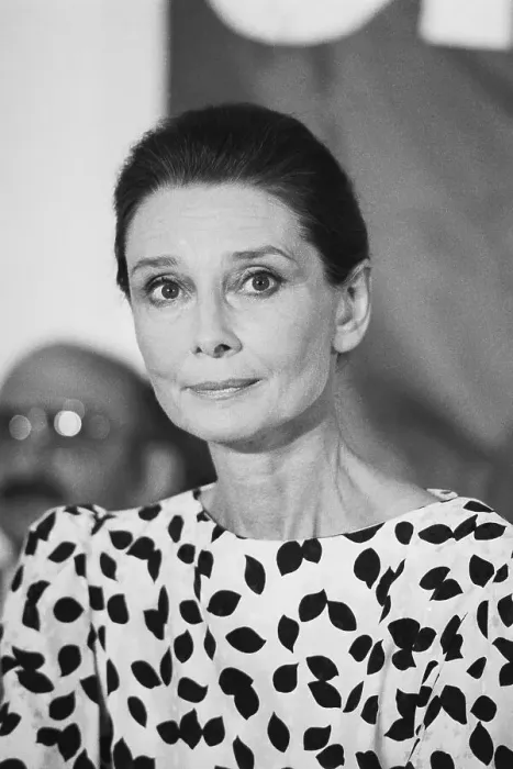 Framed Print : Audrey Hepburn at Press Conference Framed Print : Audrey Hepburn at Press Conference
