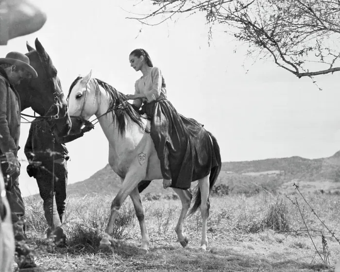 Framed Print : Audrey Hepburn Riding Horse During Filming of The Unforgiven Framed Print : Audrey Hepburn Riding Horse During Filming of The Unforgiven