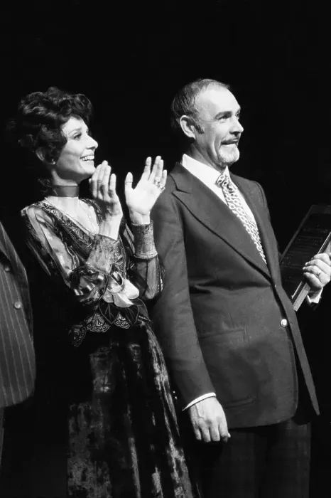 Framed Print : Audrey Hepburn and Sean Connery at Movie Premiere Framed Print : Audrey Hepburn and Sean Connery at Movie Premiere