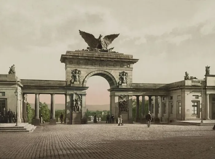 Framed Print : The Auetor, war memorial in Kassel, Hesse, Germany, Historic, digitally restored reproduction of a photochrome print from the 1890s Framed Print : The Auetor, war memorial in Kassel, Hesse, Germany, Historic, digitally restored reproduction of a photochrome print from the 1890s
