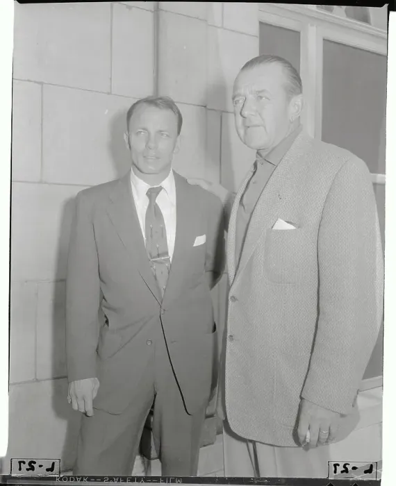 Framed Print : August Busch with Eddie Stanky