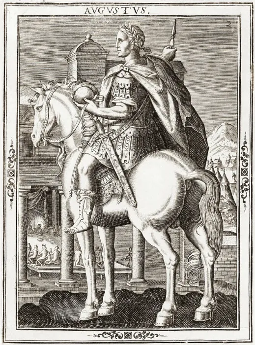Framed Print : Augustus Caesar on Horseback