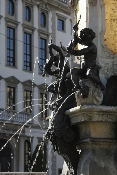 Framed Print : Detail of the Augustusbrunnen fountain on the town hall square, Augsburg, Schwaben, Bavaria, Germany, Europe Framed Print : Detail of the Augustusbrunnen fountain on the town hall square, Augsburg, Schwaben, Bavaria, Germany, Europe