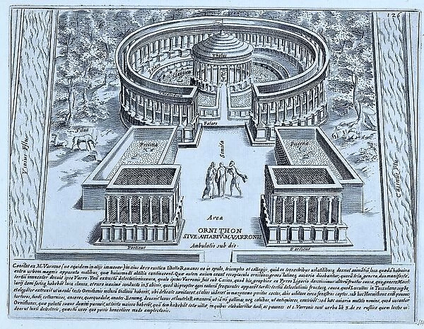 Auiario of Marco Terenzio Varrone, historical Rome, Italy, digital reproduction of an original from the 17th century, original date unknown