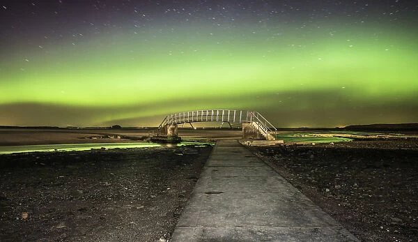 Aurora borealis Belhaven Bridge