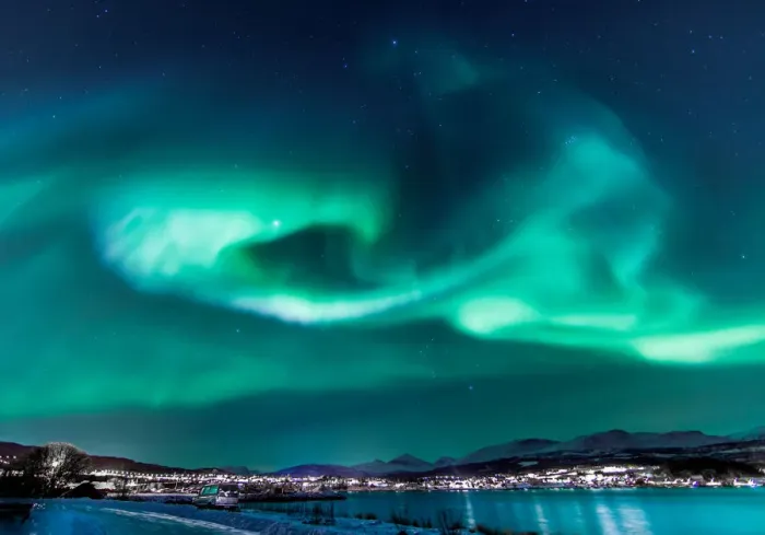 Framed Print : Aurora Borealis over SA┼¥rreisa, Norway. (Explored a