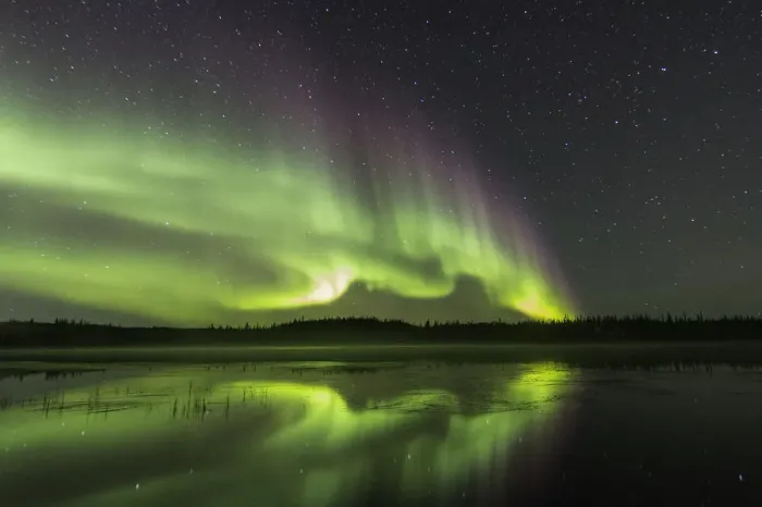 Framed Print : Aurora reflection Framed Print : Aurora reflection