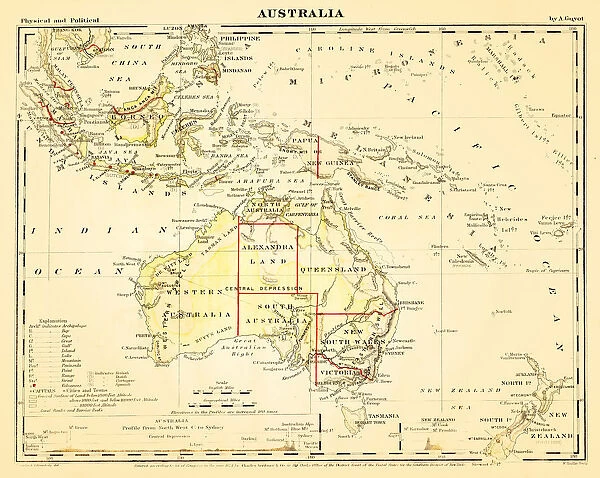 Australia map 1867