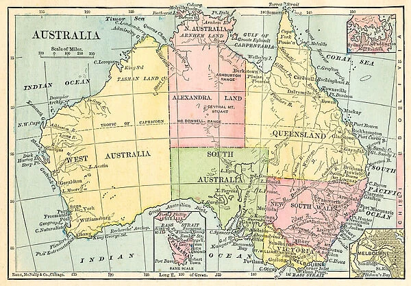 Australia map 1875