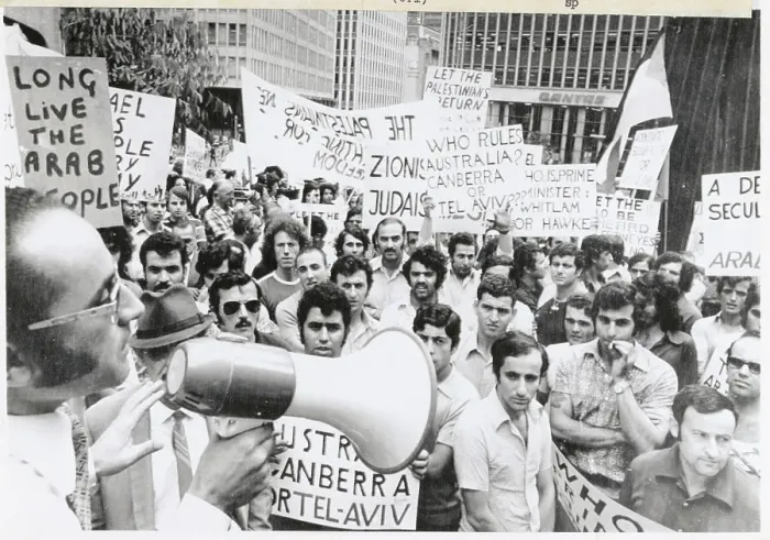 Framed Print : Australian Arab Community Staging Protest Framed Print : Australian Arab Community Staging Protest