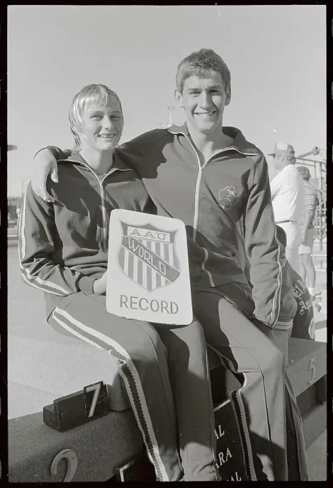 Framed Print : Australian Athletes Shane Gould and Graham Windeatt Framed Print : Australian Athletes Shane Gould and Graham Windeatt
