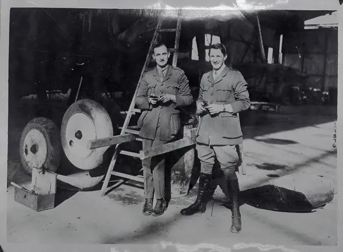 Framed Print : Australian Aviators W.A. Townsend and S. Sydney Cotton Framed Print : Australian Aviators W.A. Townsend and S. Sydney Cotton