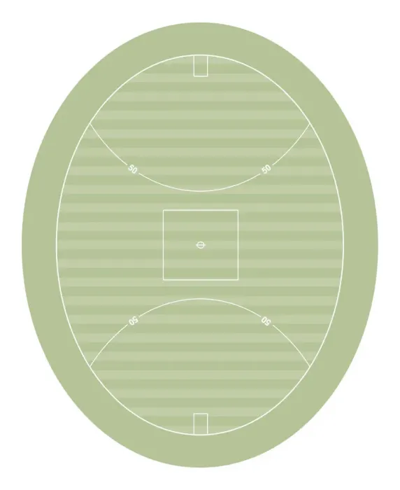 Framed Print : Australian football pitch Framed Print : Australian football pitch