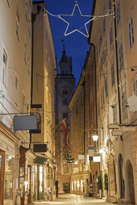 Framed Print : Austria, Salzburg, Town hall at night