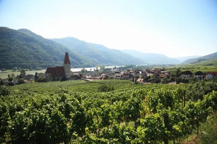 Framed Print : Austria, Wachau Valley, Weissenkirche
