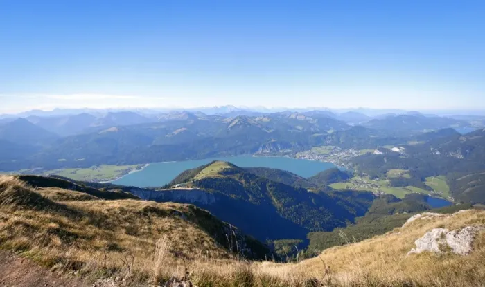 Framed Print : Austrian alps and Lake Wolfgansee Framed Print : Austrian alps and Lake Wolfgansee