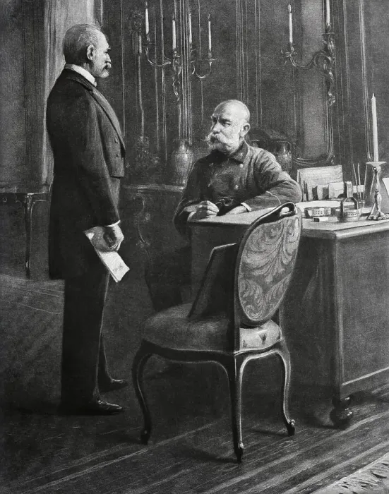 Framed Print : Austrian Emperor Franz Joseph I at Desk in Schoenbrunn Palace Framed Print : Austrian Emperor Franz Joseph I at Desk in Schoenbrunn Palace