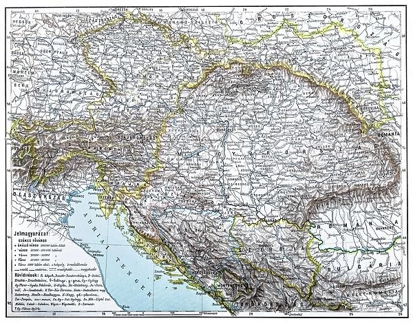 Austro-Hungarian Monarchy map from 1896