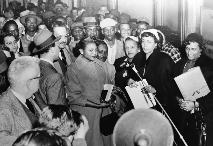 Framed Print : Autherine Lucy In Crowd Holding Bible Framed Print : Autherine Lucy In Crowd Holding Bible