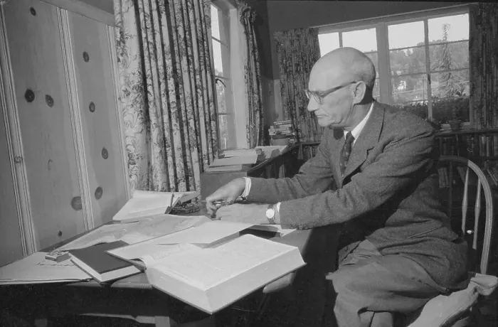 Framed Print : Author C. S. Forester Working at his Desk Framed Print : Author C. S. Forester Working at his Desk