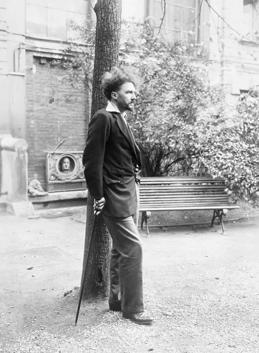Framed Print : Author Ezra Pound Leaning Against a Tree Framed Print : Author Ezra Pound Leaning Against a Tree