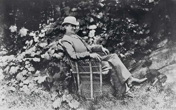 Framed Print : Author Francis Parkman Reclining Outdoors Framed Print : Author Francis Parkman Reclining Outdoors