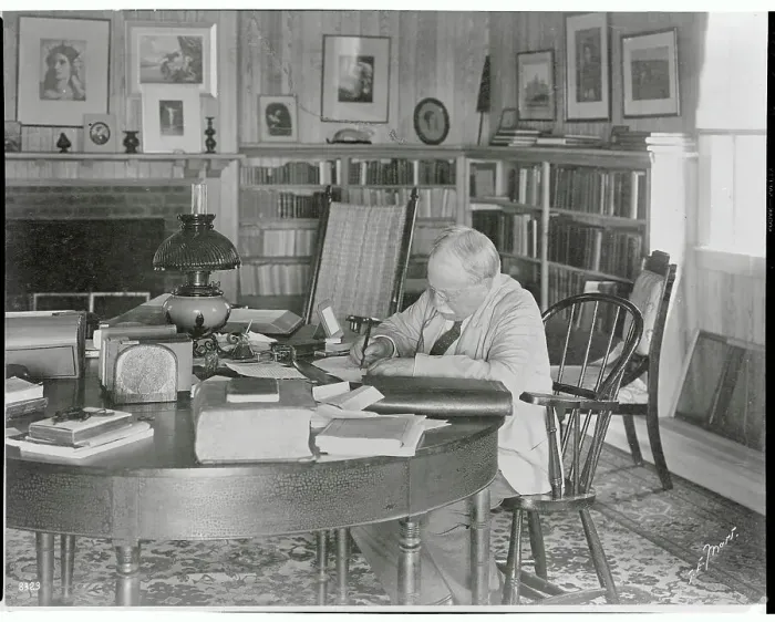 Framed Print : Author William Dean Howells in His Office Framed Print : Author William Dean Howells in His Office