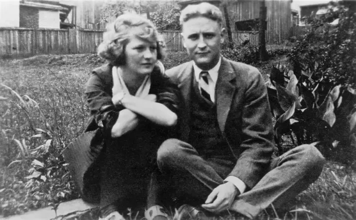 Framed Print : Authors Scott and Zelda Fitzgerald in Garden Framed Print : Authors Scott and Zelda Fitzgerald in Garden