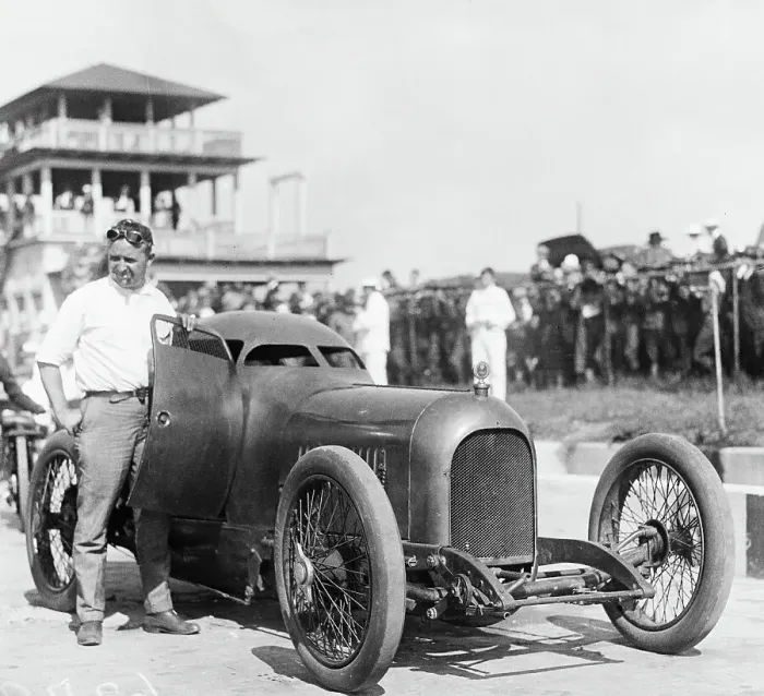 Framed Print : Auto Racer Barnby Oldfield and Race Car Framed Print : Auto Racer Barnby Oldfield and Race Car