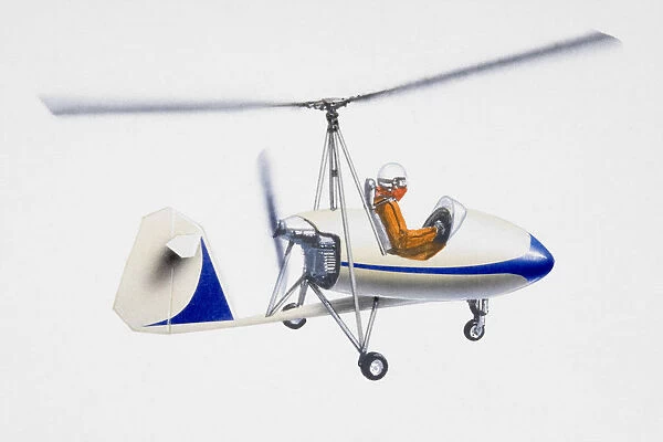 Autogyro, flying with pilot