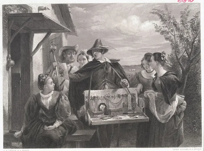 Framed Print : Autolycus Attracting Customers Framed Print : Autolycus Attracting Customers