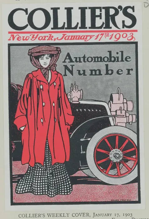 Framed Print : Automobile Number Magazine Cover by Edward Penfield Framed Print : Automobile Number Magazine Cover by Edward Penfield
