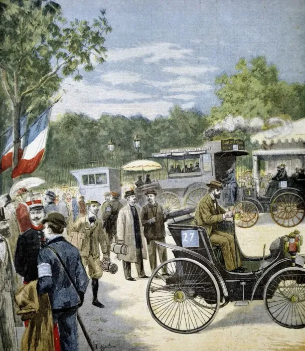 Framed Print : Automobile race from Paris to Rouen in 1894 Framed Print : Automobile race from Paris to Rouen in 1894