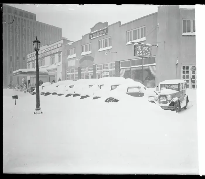 Framed Print : Automobiles Covered in Snow Framed Print : Automobiles Covered in Snow