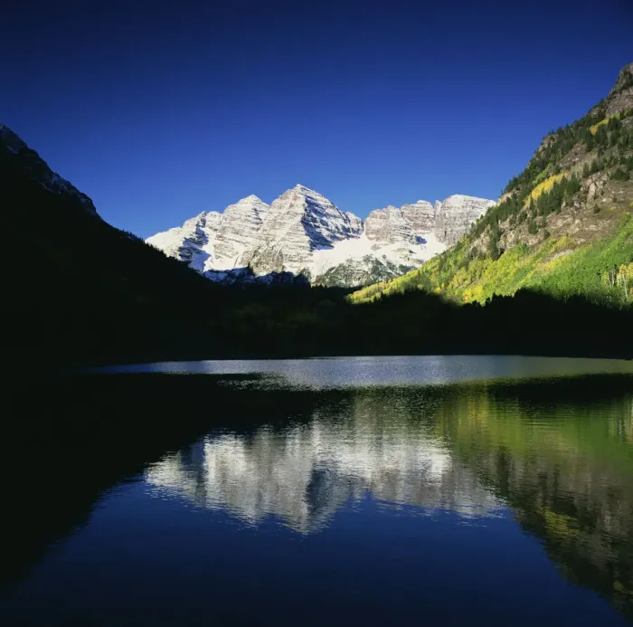 Framed Print : autumn, crystal lake, day, fall, lake, mountain peaks, mountains, nature, nobody Framed Print : autumn, crystal lake, day, fall, lake, mountain peaks, mountains, nature, nobody