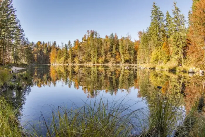 Framed Print : Autumn mood, Kleiner Oedsee lake, Gruenau im Almtal, Upper Austria, Austria Framed Print : Autumn mood, Kleiner Oedsee lake, Gruenau im Almtal, Upper Austria, Austria