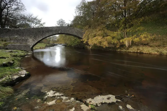 Framed Print : Autumn, Stainforth road Bridge, Stainforth Force Framed Print : Autumn, Stainforth road Bridge, Stainforth Force