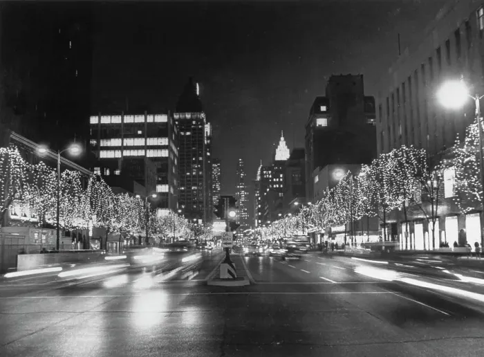 Framed Print : Avenue Of White Lights, Chicago Framed Print : Avenue Of White Lights, Chicago